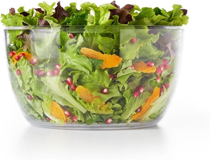 OXO Good Grips Salad Spinner | Lettuce Spinner | Fruit Washer | Fruit Washing Bowl with Strainer | Vegetable Cleaner | Salad Cleaner | Lettuce Washer | 6.22 Quart Capacity (Pack of 4)