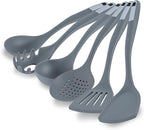 Met Lux Kitchen Utensil Sets, 10 Silicone Utensil Sets- 6 Pieces Per Set, High-Heat Tolerance, Dark Gray Silicone Kitchen Utensils, For No-Stick Cookware - Restaurantware