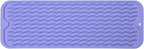 MicoYang Silicone Dish Drying Mat for Multiple Usage,Easy clean,Eco-friendly,Heat-resistant Silicone Mat for Kitchen Counter,Sink,Bar,Bottle,or Cup Light Purple M 17 inches x 6 inches