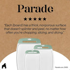 GORILLA GRIP BPA-Free Reversible Kitchen Cutting Board Set of 3, US Designed, Nonporous, Juice Grooves Catch Liquid, Slip Resistant Border, Dishwasher Safe, Durable Large Food Chopping Boards, Mint