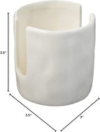 Mud Pie Kitchen Dish Sponge Holder Caddy, Off White
