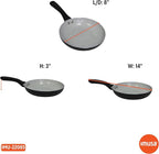 IMUSA 8" Premier Ceramic Nonstick Fry Pan with Cool Touch Handle, Matte Black