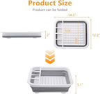 Goderewild Collapsible Dish Rack for Drying Dishes - Space-Saving and Foldable Design with Versatile Removable Components - Dinnerware Storage Organizer for Small Kitchen Spaces