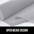 GORILLA GRIP powerGRIP Drawer Shelf and Cabinet Liner, Thick Strong Hold, Non-Adhesive Liners Protect Kitchen Cabinets and Cupboard, Bathroom Drawers, Easy Install, Breathable Mat, 17.5" x10', Lt Gray