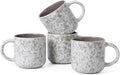 MONITO 12 OZ Coffee Mugs Set of 4, Ceramic Coffee Mugs,Modern Coffee Mugs Set with handle for Tea/Latte/Cappuccino/Milk/Cocoa. (Beige-brown, 4 Count（Pack of 1）)