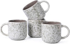 MONITO 12 OZ Coffee Mugs Set of 4, Ceramic Coffee Mugs,Modern Coffee Mugs Set with handle for Tea/Latte/Cappuccino/Milk/Cocoa. (Beige-brown, 4 Count（Pack of 1）)