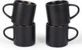 famiware Coffee Mugs Set of 4, Nebula 14oz Coffee Mugs, Ceramic Cup Set with Handle for Latte, Tea, Milk, Cappuccino, Cocoa, Matte Black