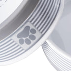 Bone Dry Paw & Patch Ceramic Pet Collection, Large Bowl, 7.5x2.4", Gray