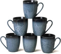 Yeacccng Modern Minimalist Coffee Mugs Set of 6, Cappuccino Cups Set, 16 Oz Unique Kiln-Changing Glaze Ceramic Latte Mugs for Coffee, Tea, Milk, Cocoa, Latte, Cappuccino, Dishwasher & Microwave Safe