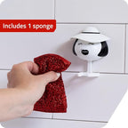 Peleg Design Mrs. Sponge Kitchen Sponge Holder - Plastic Dish Sponge Holder for Kitchen Sink, Dries All Types of Sponges - Kitchen Sink Organizer, Decor, and Unique Gift Idea - Sponge Included