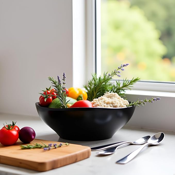 12.2'' Modern Art Decorative Bowl,120oz Large Capacity,Multifunctional kitchen Storage