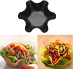 EKDJKK Taco Salad Bowl Maker Molds, 4 Packs Non Stick Carbon Steel Baking Bowls Tortilla Bowl Maker Shell Pans Taco Shell Maker, 16.5x7.5x6cm