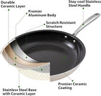 Skillet Ceramic Nonstick Frying Pans,11 Inches Non Stick Large Cooking Pan for Kitchen,PFOA PTFE PFAs Free