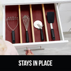 GORILLA GRIP powerGRIP Drawer Shelf and Cabinet Liner, Thick Strong Hold, Non-Adhesive Liners Protect Kitchen Cabinets and Cupboard, Bathroom Drawers, Easy Install, Breathable Mat, 17.5" x30', Red