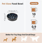Havniva Ceramic 0.9 Cup Dog Bowl Slow Feeder, 6.1inch Slow Dog Food Bowl for Small Dog and Cat, Stop Bloat, Preventing Choking(Single Bowl, Starry Sky)