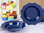 COLOSUS Navy Blue Plastic Party Bowls (60 Pack) 12 Oz Disposable Soup/Salad Bowl, Fancy Shatterproof Dinnerware for Catering, Holidays, Weddings, and Everyday Use