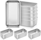TeamFar Mini Loaf Pan, 12 PCS Stainless Steel Loaf Pans for Baking Bread, 6.3 x 3.5 Inch Bread Baking Pan for Homemade Bread, Meatloaf, Cake and Brownies, Non-Toxic, Oven & Dishwasher Safe