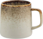 Yellowstone 4-Pc Rainwater Mug Set – Durable Stoneware Coffee Mugs with Reactive Glaze Finish, 13 oz, Microwave, Dishwasher & Oven Safe – Rustic Modern Design for Everyday Use