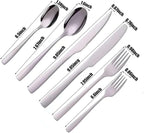 48-Piece Silverware Set, Stainless Steel Flatware Set for 8 - Service for 8 Includes Knives, Forks, Spoons & Teaspoons, Mirror Polished, Dishwasher Safe