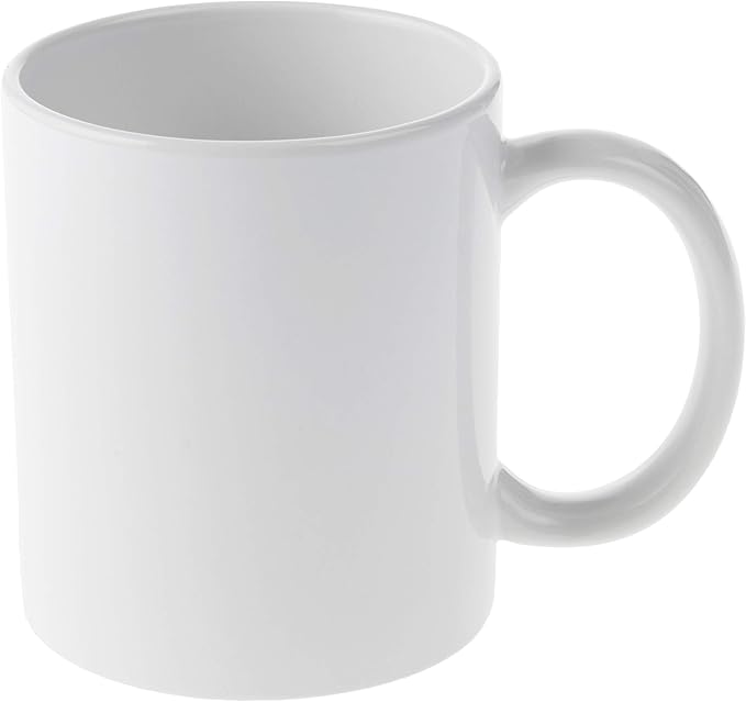 Cricut Beveled Blank, Ceramic-Coated, Dishwasher & Microwave Safe Mug to Decorate, Mug Press & Infusible Ink Compatible,12 Oz Sublimation, Ideal for Crafts and Printing, 2 Count, White