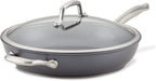Anolon Accolade Forged Hard Anodized Nonstick Deep Frying Pan / Skillet with Helper Handle and Lid, 12 Inch - Moonstone Gray