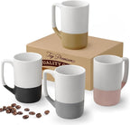 Large Ceramic Coffee Mug Set of 4, 16 oz Tea Cups with Handle, Porcelain Mug for Latte, Hot Tea, Cappuccino, Milk, Cocoa, Microwave & Dishwasher Safe Cups for Men Women Mug Lovers, Housewarming Gift