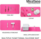 MicoYang Silicone Dish Drying Mat for Multiple Usage,Easy clean,Eco-friendly,Heat-resistant Silicone Mat for Kitchen Counter or Sink,Refrigerator or Drawer Liner Rose 5XL 36inches x 18inches