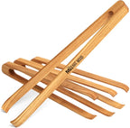 4 Pcs Wooden Toaster Tongs | 6-Inch Premium Maple Kitchen Utensils | Easy-Grip, Anti-Slip Design for Toast, Fruits, Bread, Pickles, Bacon, BBQ, and Parties