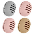 Fauxomor Makeup Sponge Holder,4PCS Double-sided Breathable Silicone Beauty Make Up Blender Case for Travel,Shatterproof Makeup Sponge Travel Case for All Sponges Easy Carry,Grey+Khaki+Pink+Pink
