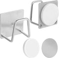 Magnetic Sponge Holder for Kitchen Sink,1 Pcs Strong Magnetic Stainless Steel Rack Stand, Kitchen Accessories, Dish Sponge Organizer, Scrubber Caddy, with Extra Magnets and Metal Plates