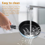 Nonstick Frying Pan 4.9 Inch (12.5cm) Round Egg Pan One Egg Fry Pan Egg Pancake Maker Omelet Mini Dishwasher Safe Cookware Small Egg Skillet, PFOA Free, Portable Pan for Stove Gas Induction Hob