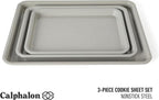 Calphalon Legacy 3 Piece 18 ", 15" and 13" PFA Free Nonstick Cookie Sheet - Taupe