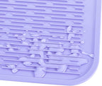 MicoYang Silicone Dish Drying Mat for Multiple Usage,Easy clean,Eco-friendly,Heat-resistant Silicone Mat for Kitchen Counter or Sink,Refrigerator or Drawer Liner Light Purple 4XL 32 inches x 18 inches