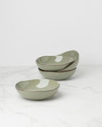 Oneida 899211 Organic Shades Sage Green Pasta Bowls, Set Of 4, Service For 4