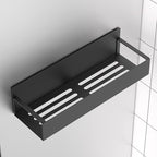4 Pack Magnetic Spice Storage Rack Organizer for Refrigerator and Oven, Matt Black Fridge Organizers and Storage
