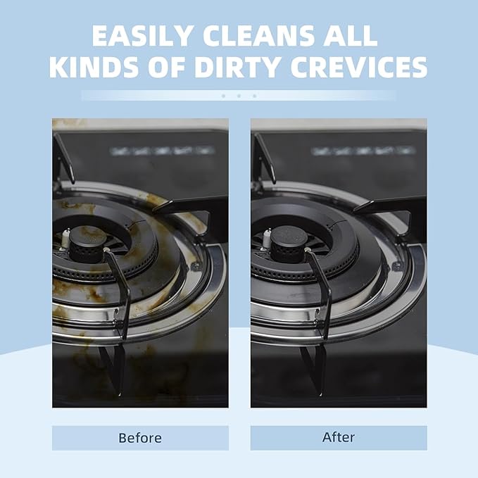 TQRR Hard Bristle Crevice Cleaning Brush-Thin Gap Scrub Brush, Small Cleaning Brush, Grout Brush, Kitchen Brush, Cleaning Tools for Toilet, Bathroom, Sink, Home, Household, Window (6, Black)