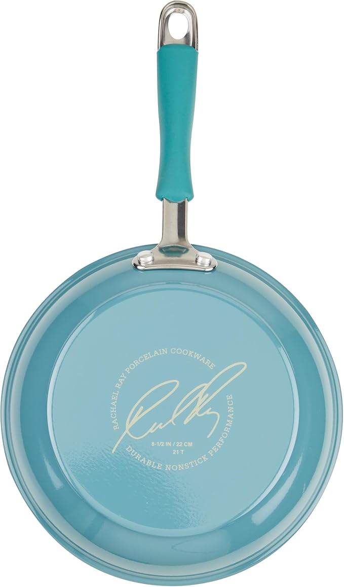Rachael Ray Cook + Create Nonstick Frying Pan/Skillet, 8.5 Inch, Agave Blue