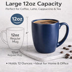 GBhome 12oz Coffee Mugs Set of 6,Ceramic Coffee Mugs for Man, Woman, Dad, Mom, Modern Coffee Mugs Set with handle for Tea/Latte/Cappuccino/Milk/Cocoa. Dishwasher&Microwave Safe,Multi-Color