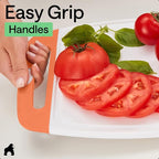 GORILLA GRIP BPA-Free Reversible Kitchen Cutting Board Set of 3 US Designed, Nonporous, Juice Grooves Catch Liquid, Slip Resistant Border, Dishwasher Safe Large Food Chopping Boards, Lime Orange Lemon