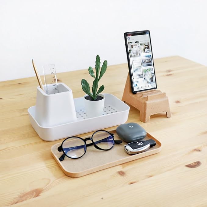 M= MINIMALSCULPT = Boat Multi-Purpose Storage, Sink Caddy, Utensil Holder, Desk Organizer, Toothbrush Holder, Make up Holder (White)