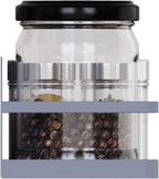 Magnetic Spice Rack Organizer Single Tier Refrigerator Spice Storage Shelf, Easy to Install The Side of The Refrigerator Can Hold spices (Gray 2)