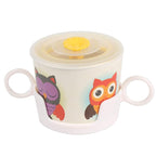 shopwithgreen 7Pcs/Set Bamboo Kids Dinnerware Set - Children Dishes - Food Plate Bowl Cup Spoon Fork Set Dishware, Cartoon Tableware, Dishwasher Safe Kids Healthy Mealtime, BPA Free