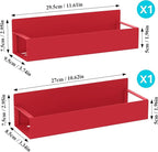2 Pack Magnetic Spice Storage Rack Organizer for Refrigerator and Oven, Red Fridge Organizers and Storage