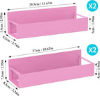 4 Pack Magnetic Spice Storage Rack Organizer for Refrigerator and Oven, Pink Fridge Organizers and Storage