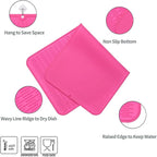 MicoYang Silicone Dish Drying Mat for Multiple Usage,Easy clean,Eco-friendly,Heat-resistant Silicone Mat for Kitchen Counter or Sink,Refrigerator or Drawer Liner Rose 5XL 36inches x 18inches