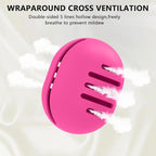 Fauxomor Makeup Sponge Holder,Double-sided 5-line Vented Silicone Beauty Make Up Blender Case for Travel,Shatterproof Make-Up Sponge Travel Case for All Sponges Reuse Easy Carry,Rose Red