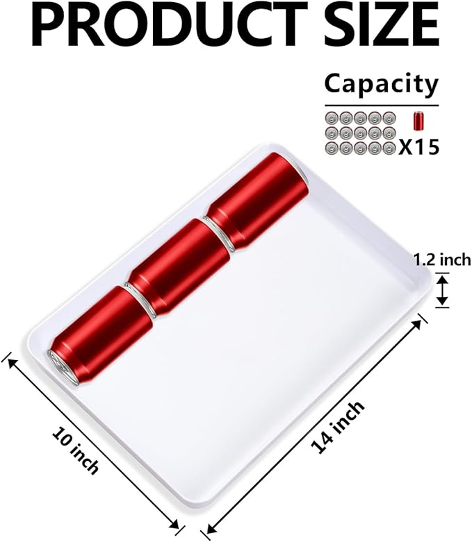 YOUBET 4 PCS Plastic Serving Trays - White Trays for Serving Food - Super Strong Disposable Platters, Heavy Duty Plastic Trays for BBQ, Picnic, Party, Wedding