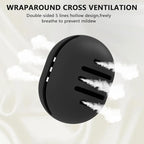 Fauxomor Makeup Sponge Holder,Double-sided 5-line Vented Silicone Beauty Make Up Blender Case for Travel,Shatterproof Make-Up Sponge Travel Case for All Sponges Reuse Easy Carry,Black