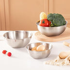 Stainless Steel Salad Bowls Set - Mixing Bowls with Measurement Markings, Snacks Bowls - Small, 1.27 Quart - Serving & Storage Bowls for Mixing, Cooking, Baking, Prepping