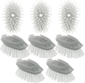 Soap Dispensing Dish Brush Refills, 8 Pack Dish Brush Replacement Head for Steel Soap Dispensing Dish Brush